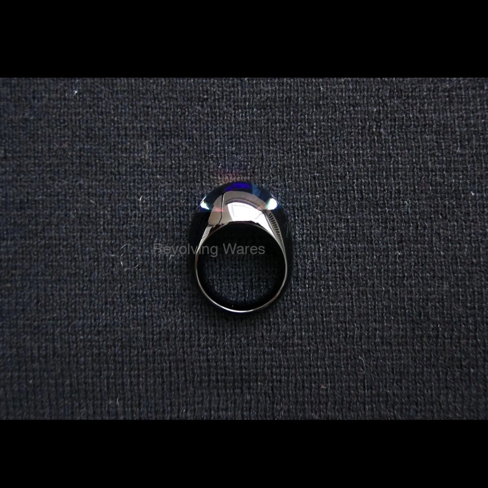 Baccarat Tango Crystal Ring in Black and Gold Bronze Size 6.5 or 52/53 Preowned - Picture 5 of 11